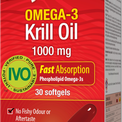 WEBBER NATURALS ROYAL RED OMEGA-3 KRILL Oil 1000mg Fish oil for the heart x 30 softgels