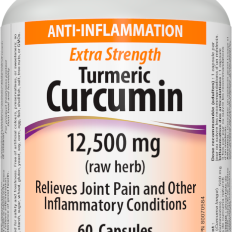 WEBBER NATURALS TURMERIC CURCUMIN 500mg Turmeric strong anti-inflammatory action x 60 caps