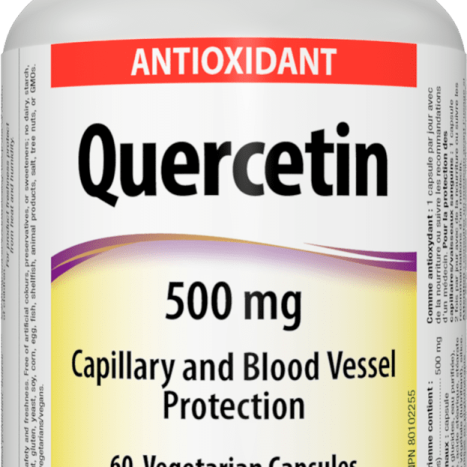 WEBBER NATURALS QUERCETIN 500mg to support the heart and blood vessels x 60 caps