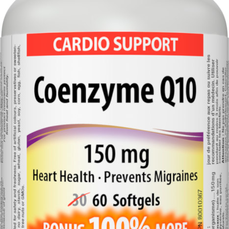 WEBBER NATURALS COENZYME Q10 150mg Coenzyme for heart health x 60 softgels