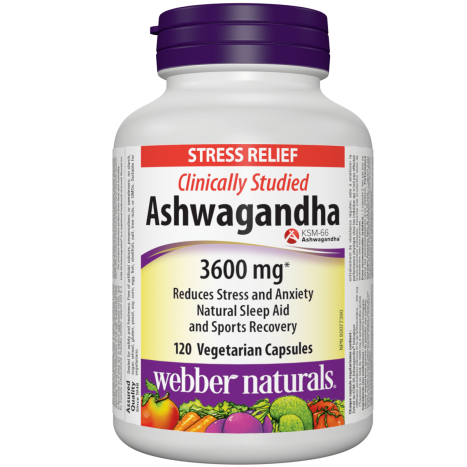 WEBBER NATURALS ASHWAGANDHA for Stress Control x 120 caps