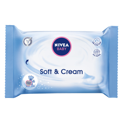 NIVEA Baby Wipes Soft & Cream with soft cream pack x 20