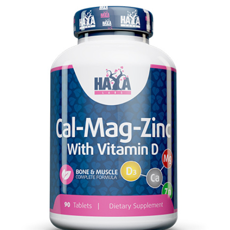 HAYA LABS CAL-MAG-ZINC with Vitamin D Калций,магнезий и витамин D3 x 90 tabl
