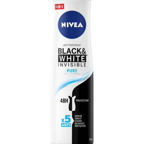 NIVEA Deo Спрей дамски Invisible on Black & White Pure 150ml
