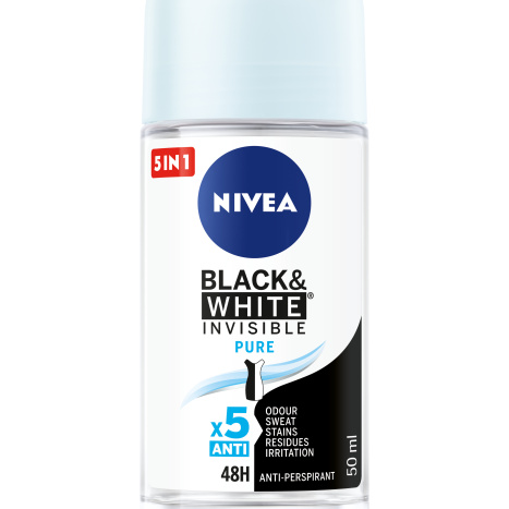 NIVEA Deo Roll-on for women Invisible on Black & White Pure 50ml