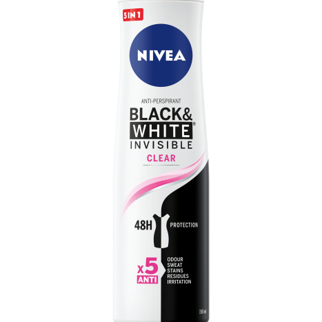 NIVEA Deo Spray for women Invisible on Black & White Clear 150ml