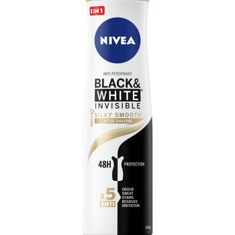 NIVEA Deo Spray for women Invisible on Black & White Silky Smooth 150ml