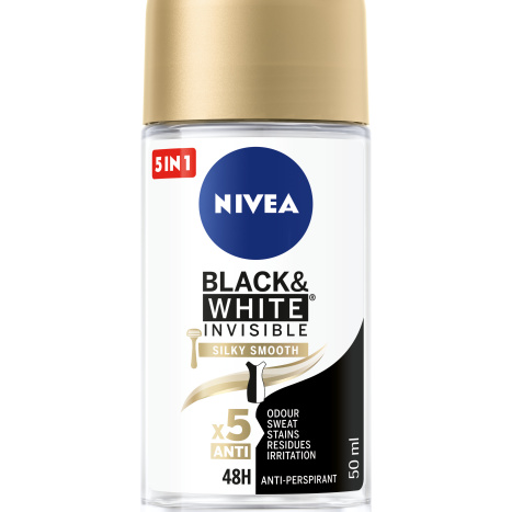 NIVEA Deo Рол-он дамски Invisible on Black & White Silky Smooth 50ml