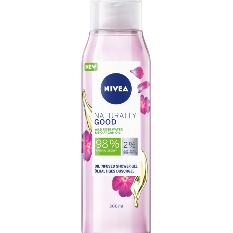NIVEA Shower gel Naturally Good Geranium & Bio Essential Oil 300ml