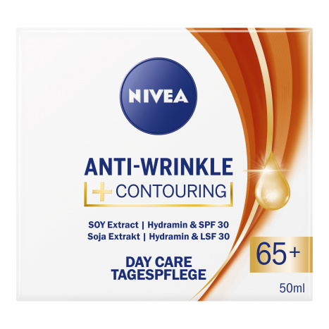 NIVEA AntiWrinkle+ Контуриращ дневен крем против бръчки 65+ 50ml