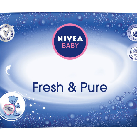 NIVEA Baby Wipes Fresh & Pure with light lotion pack x 63