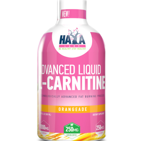 HAYA LABS ADVANCED LIQUID L-CARNITINE Л-карнитин за пиене с вкус на портокал 500ml