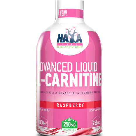 HAYA LABS ADVANCED LIQUID L-CARNITINE Л-карнитин за пиене с вкус на малина 500ml