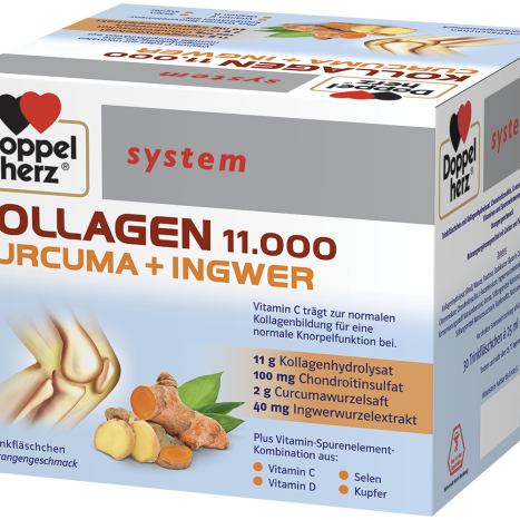 DOPPELHERZ SYSTEM Collagen 11.000 + Turmeric + Ginger x 30 fl