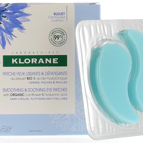 KLORANE BLEUET Smoothing and Refreshing Patches with Organic Blue Cornflower 7x2