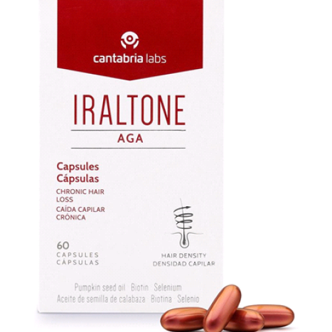 IRALTONE AGA Food supplement against progressive hair loss (hormonal, hereditary) – thinning hair x 60caps