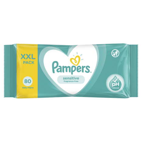 PAMPERS Wipes Sensitive x 80