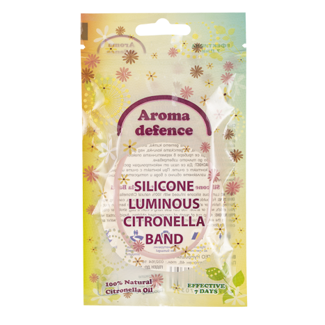AROMA DEFENSE Silicone bracelet Fluorescent with citronella aroma