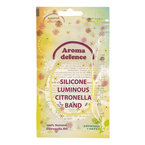 AROMA DEFENSE Silicone bracelet Fluorescent with citronella aroma