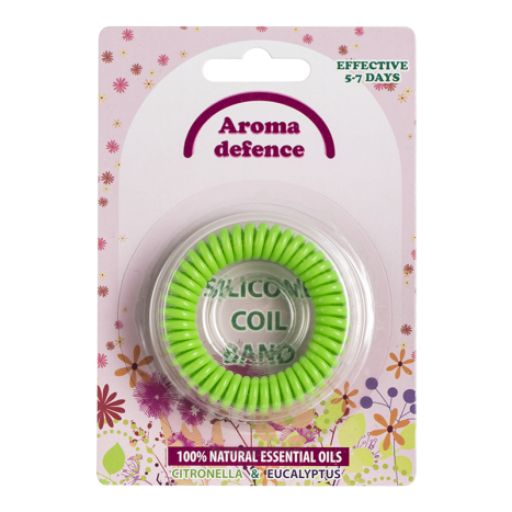 AROMA DEFENSE Silicone bracelet mascara with citronella aroma