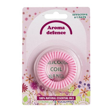 AROMA DEFENSE Silicone bracelet mascara with citronella aroma