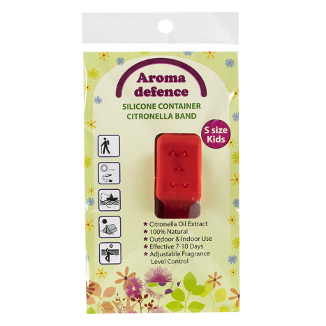 AROMA DEFENCE Silicone bracelet container for adults and children with Citronella aroma