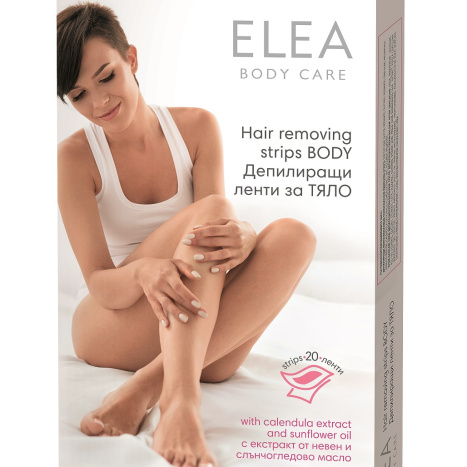 ELEA depilatory body strips with calendula and sunflower oil x 20