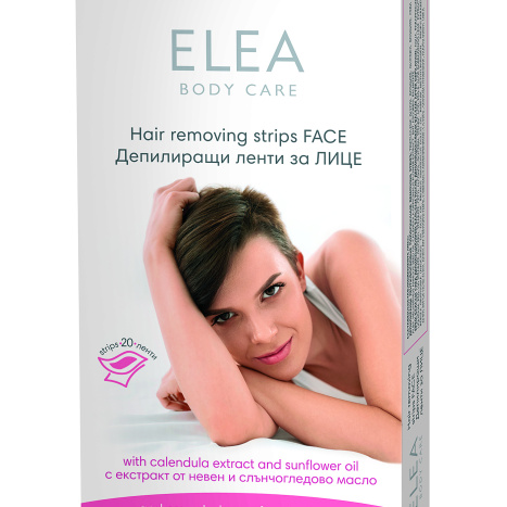 ELEA depilatory face strips with calendula and sunflower oil x 20