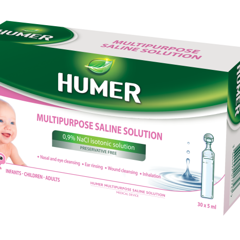 HUMER sterile physiological solution for eyes, ears, inhalations 5ml x 30
