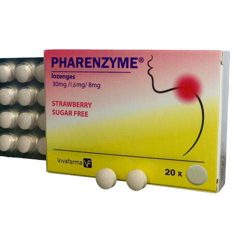 PHARENZYME Strawberry without sugar x 20 tabl