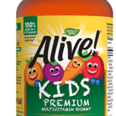 NATURES WAY ALIVE KIDS PREMIUM jelly multivitamins for energy and strong immunity for children x 90 caps