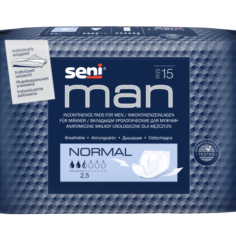 SENI MAN NORMAL Urological Pads for men x 15 4784
