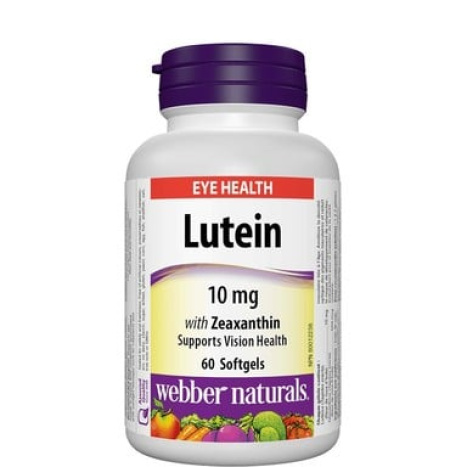 WEBBER NATURALS LUTEIN whit ZEAXANTHIN supports vision 10mg x 60 softgels
