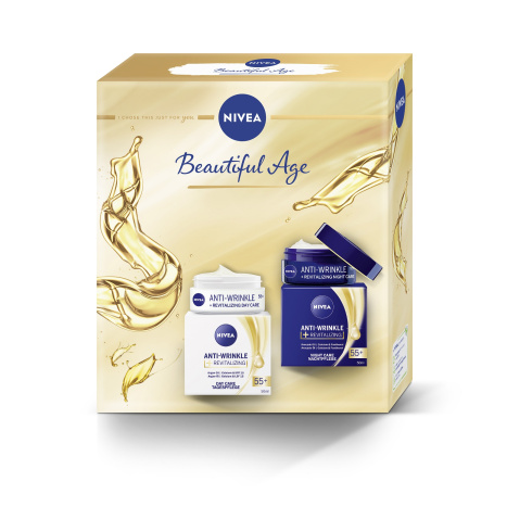 NIVEA PROMO AntiWrinkle+ Restorative Anti-Wrinkle Day Cream 55+ 50ml + Anti-Wrinkle Night Cream 55+ 50ml