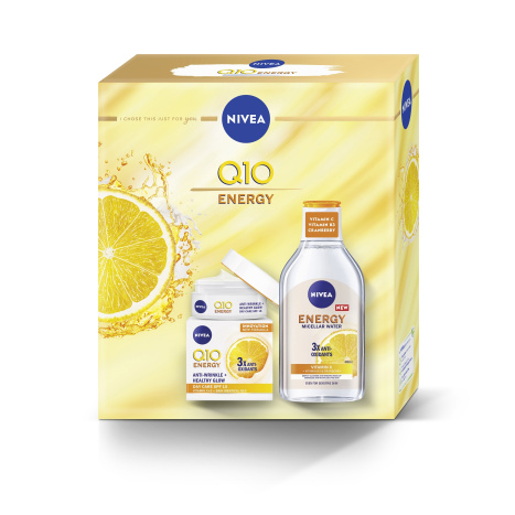 NIVEA PROMO Q10 Energy Anti-Wrinkle Day Cream 50ml + Energy Micellar Water with Vitamin C 400ml