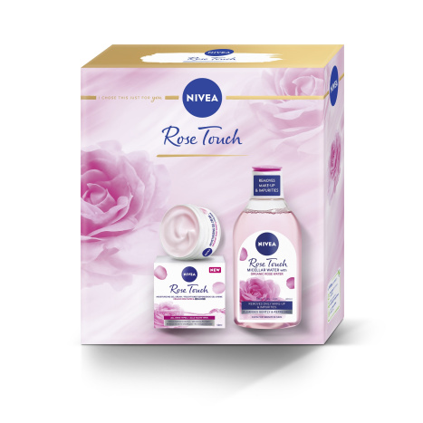 NIVEA PROMO Rose Touch Хидратиращ дневен крем 50ml + Rose Touch Мицеларна вода с розова вода 400ml