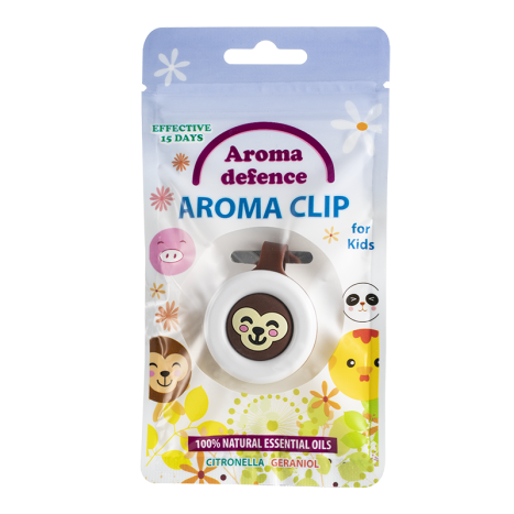 AROMA DEFENSE Clips for CHILDREN with the aroma of Citronella and Geraniol