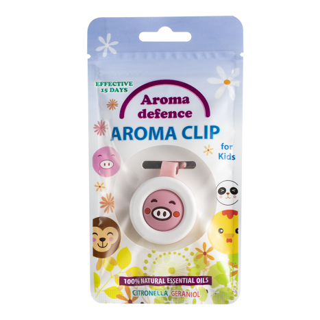 AROMA DEFENSE Clips for CHILDREN with the aroma of Citronella and Geraniol