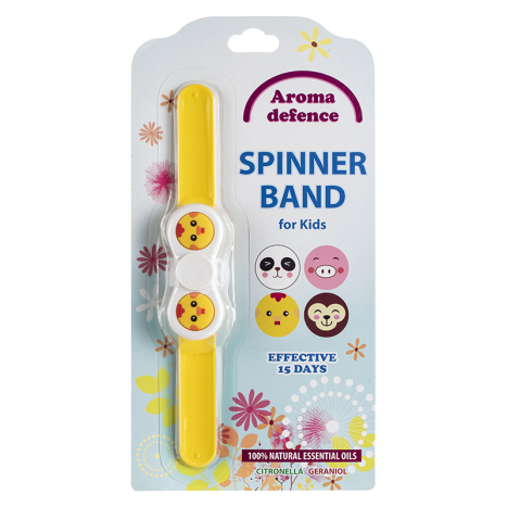 AROMA DEFENSE Spinner bracelet for CHILDREN with the aroma of Citronella and Geraniol