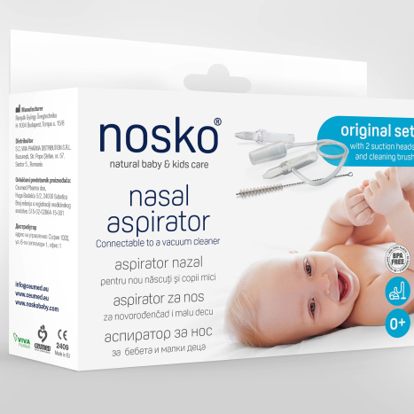 NOSKO BABY аспиратор за нос вакумен + четка