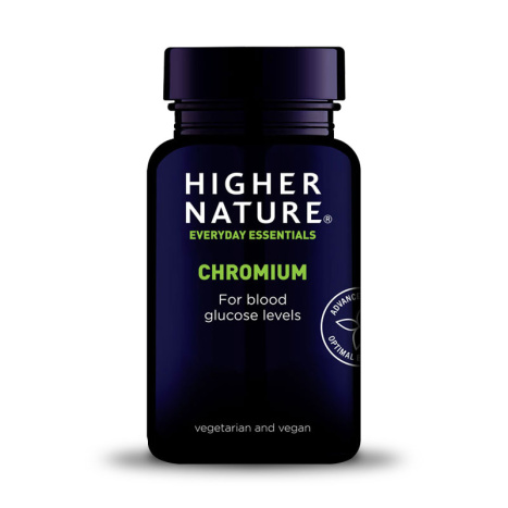 HIGHER NATURE CHROMIUM 200mcg for good blood sugar and cholesterol levels x 90 tabl