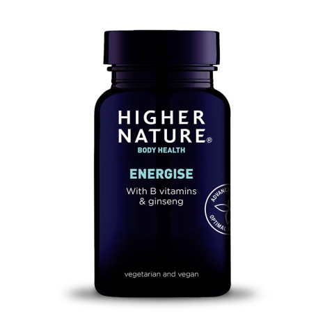 HIGHER NATURE ENERGISE B Complex (B vitamins and ginseng) for energy and tone x 90 tabl