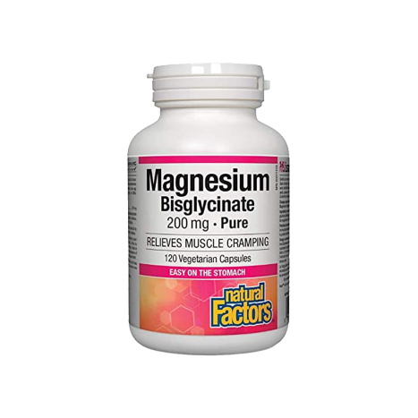 NATURAL FACTORS Magnesium Bisglycinate 200mg x 120 caps