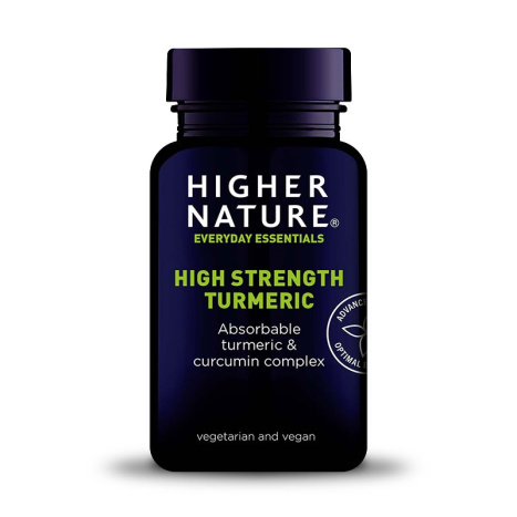 HIGHER NATURE HIGH STRENGHT TURMERIC Turmeric anti-inflammatory action x 60 caps
