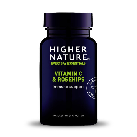 HIGHER NATURE VITAMIN C & ROSEHIPS 1000mg витамин ц с шипка за имунитет x 90 tabl