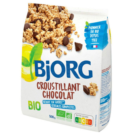 BJORG Био зърнена закуска за деца с черен шоколад 500g