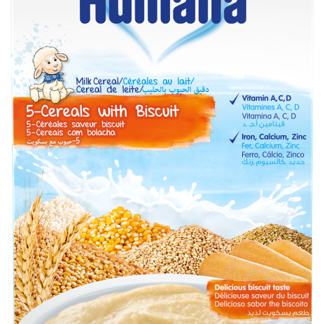 HUMANA MILK POORISH 5 cereals with cookie and milk from the 6th month 200g