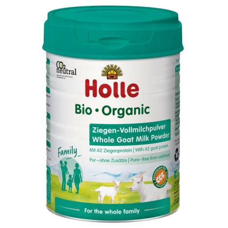 HOLLE Organic goat's milk powder full fat for the whole family 400g