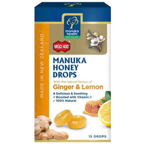 MANUKA HEALTH Candies with manuka honey MGO, ginger and lemon 65g