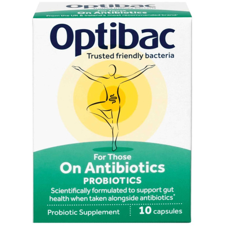 OPTIBAC PROBIOTICS probiotic when taking antibiotics x 10 caps